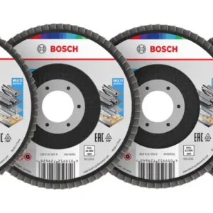 Versand Am Gleichen Tag Bosch Line X451 Fächerschleifscheiben-Set, 115 x 22,23 mm, K40/K60/K80/K120, Z27, 60-teilig