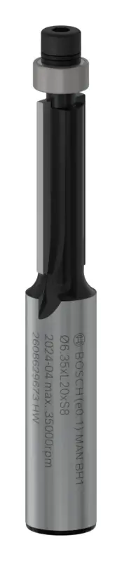 Bosch Pro Bündigfräser mit unterem Kugellager, D 6,35 mm, L 20 mm, S 8 mm Neu Im Sortiment