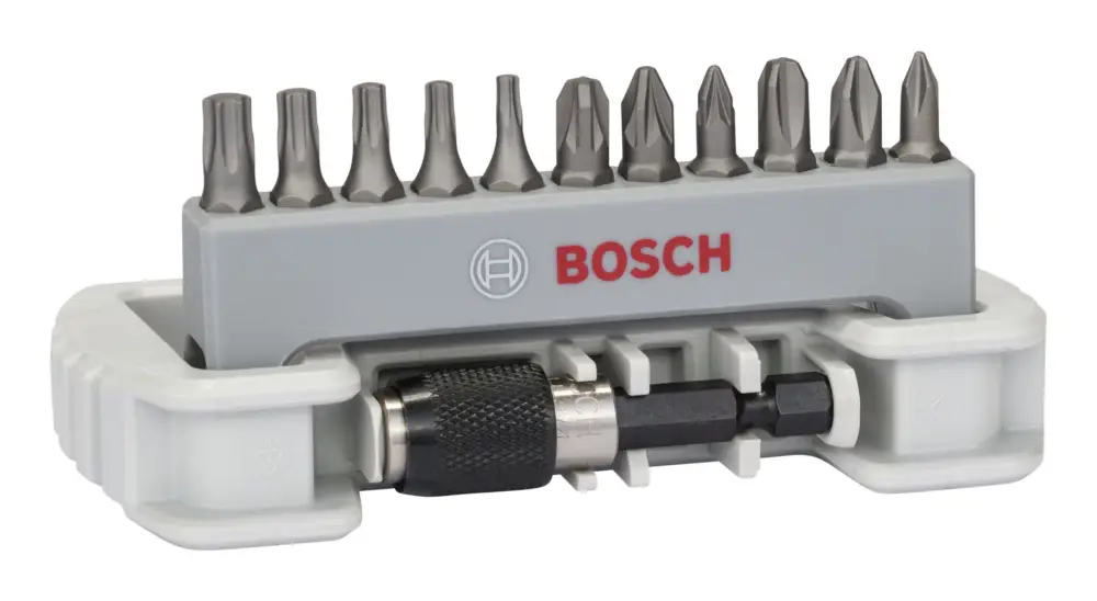 Neue Ware Bosch Zubehör Extra Hard Kompaktes Schrauberbit-Set mit Bithalter, 11-teilig (Verpackungseinheit 5 Sets)