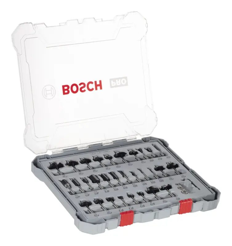 Sonderaktion Bosch Pro Fräsersatz gemischt, Schaft 1/4", 30-teilig