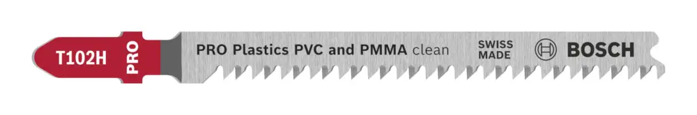 Bosch Pro Plastics PVC and PMMA clean T102H Stichsägeblatt, 100 mm - 2er Pack (Verpackungseinheit 10 Stück) Sonderangebot