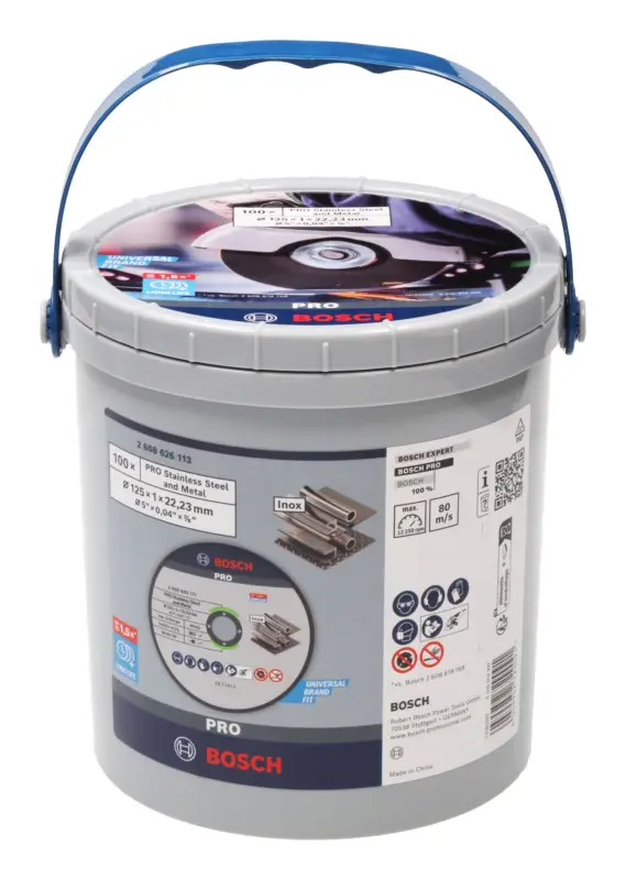 Bosch Pro Stainless Steel and Metal Trennscheibe, 125 x 1 x 22,23 mm, gerade - 100er Pack (Verpackungseinheit 4 Stück) Billig