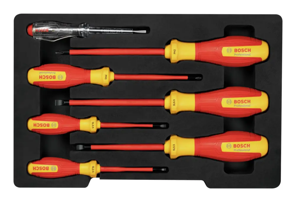 Ausverkauf Bosch VDE-Schraubendreher-Set, SL/PH, 7-teilig