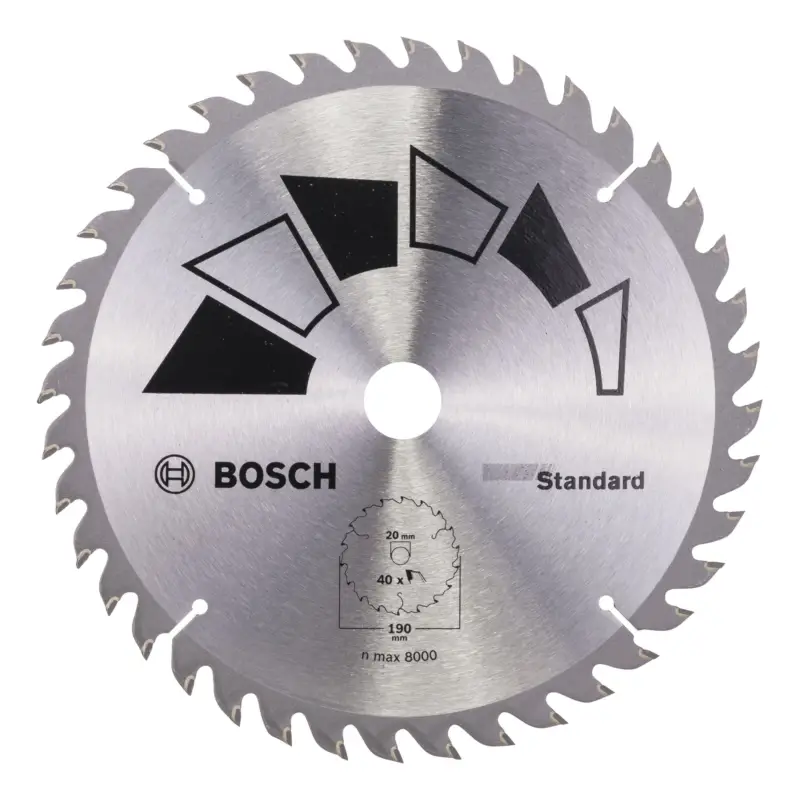 Bosch Zubehör Kreissägeblatt Standard, 190 x 20 mm, Zähnezahl 40 Meistverkauft