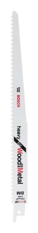 Saisonangebot Bosch Zubehör Säbelsägeblatt Bimetall, S 1111 DF Heavy for Wood and Metal - 2er Pack (Verpackungseinheit 5 Stück)