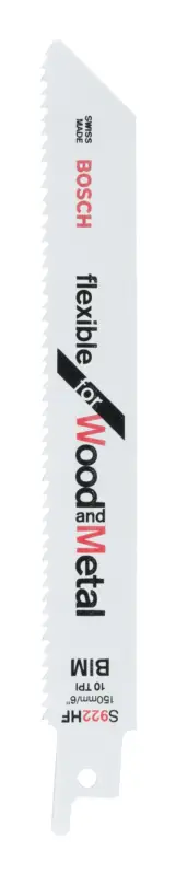 Bosch Zubehör Säbelsägeblatt Bimetall, S 922 HF Flexible for Wood and Metal - 2er Pack (Verpackungseinheit 5 Stück) Wochenendangebot