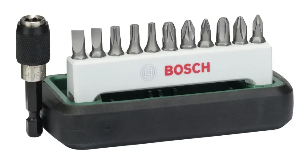Echt Bosch Zubehör Schrauberbit-Set Standard, gemischt (S, PH, PZ, T), 12-teilig