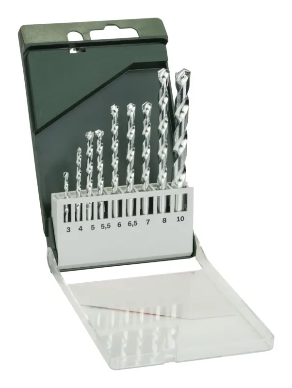 Wochenendangebot Bosch Zubehör Steinbohrer-Set, 3 x 60/4 x 75/5 x 85/5,5 x 85/6 x 100/6,5 x 100/7 x 100/8 x 120/10 x 120, 9-teilig