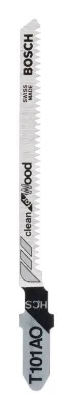 Bosch Zubehör Stichsägeblatt HCS, T 101 AO Clean for Wood - 2er Pack (Verpackungseinheit 5 Stück) Geprüft
