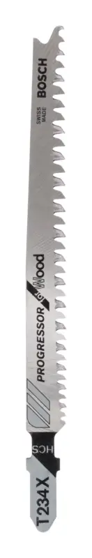 Bosch Zubehör Stichsägeblatt HCS, T 234 X Progressor for Wood - 2er Pack (Verpackungseinheit 5 Stück) Markenware