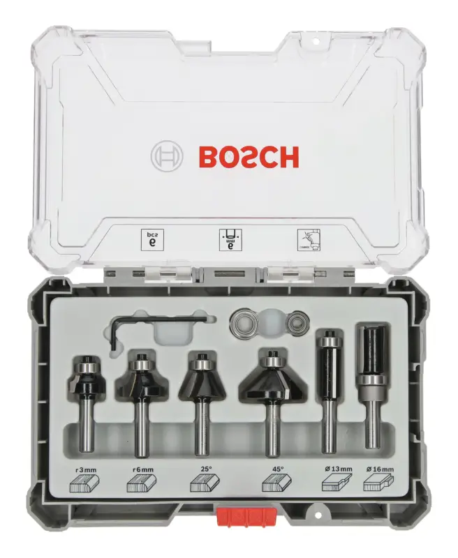 Bosch Pro Rand- und Kantenfräser-Set - 6 mm, 6-teilig Rabatt