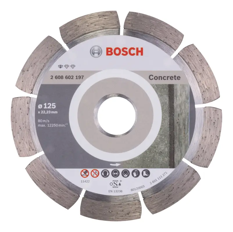 Saisonangebot Bosch Zubehör Standard for Concrete Diamanttrennscheibe - 125 x 22,23 x 1,6 x 10 mm - 1er-Pack