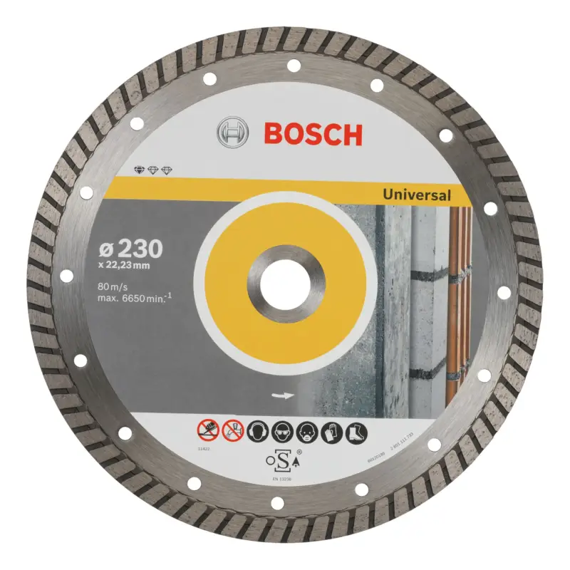 Bosch Pro Multi Material Turbo Diamanttrennscheibe - 230 x 22,23 x 2,5 x 10 mm - 1er-Pack Nur Für Kurze Zeit