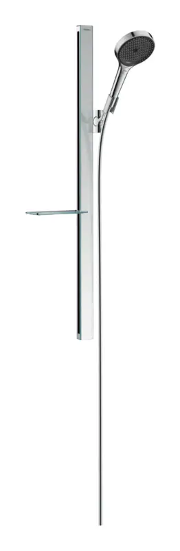 Versand Am Gleichen Tag Hansgrohe Rainfinity Brausehalterset 130 3jet EcoSmart mit Brausestange 900 mm und Seifenschale - Chrom
