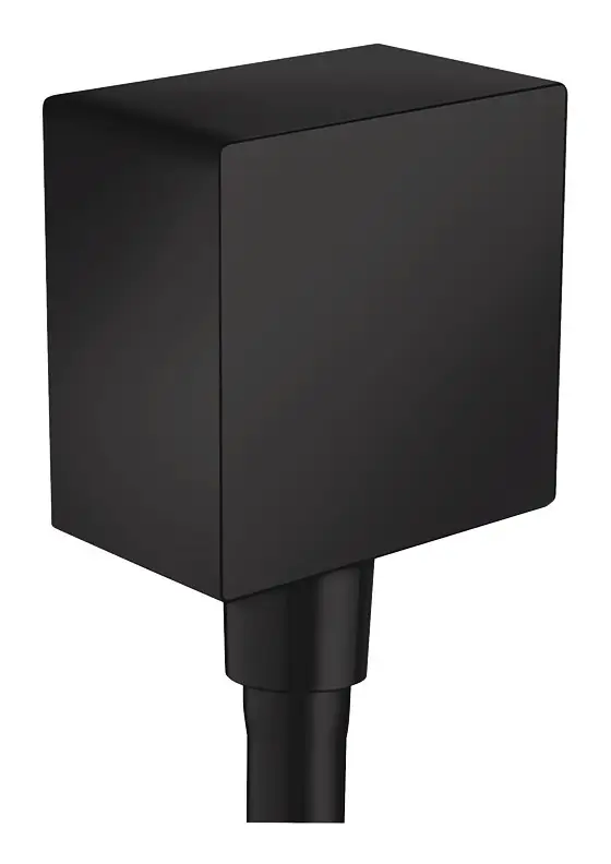 Saisonangebot Hansgrohe FixFit Wandanschluss Square mit Rückflussverhinderer - Mattschwarz