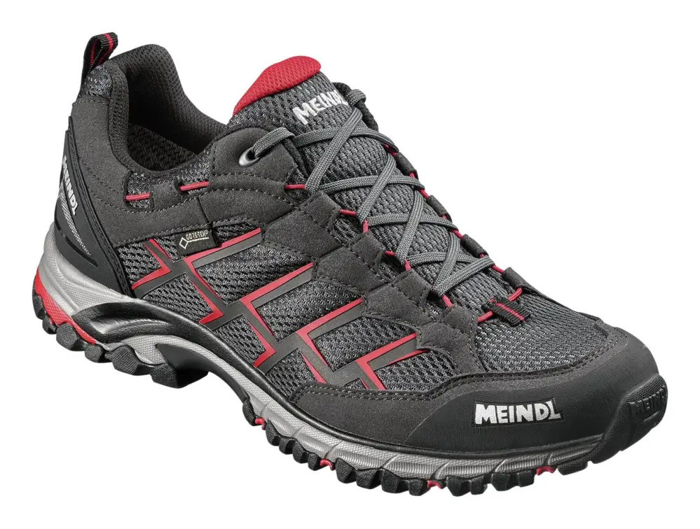 Meindl Sportschuh 3825-01 schwarz/rot Größe 39,5 / 6 (Verpackungseinheit 1 Paar) Echt
