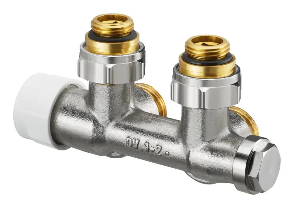OVENTROP Anschlussarmatur Multiblock T Eckform PN 10 G ½ AG x G ¾ AG Messing - vernickelt Jetzt Kaufen