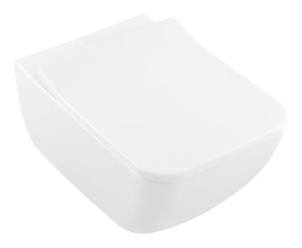 Villeroy & Boch Collaro Combi-Pack Tiefspül-WC DirectFlush wandhängend mit SlimSeat rechteckig 375 x 560 x 340 mm - Weiß Alpin Neue Ware