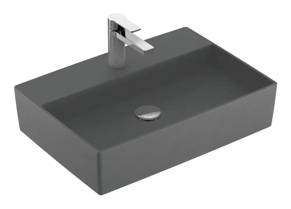 Top-Preis Villeroy & Boch Memento 2.0 Aufsatzwaschbecken 600 x 420 x 140 mm - Graphite mit CeramicPlus