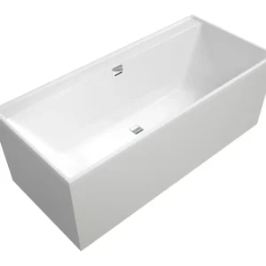 Villeroy & Boch Collaro Rechteckbadewanne 1800 x 800 mm - Stone White / Verchromt / Chrom Knallerangebot