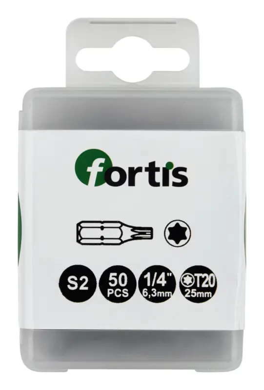 Top-Angebot Fortis Bit 1/4" für Innen-TORX-Schrauben DIN3126 C6,3 TX30 50er Pack