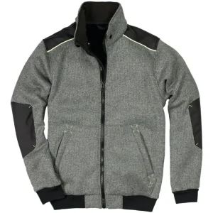Letzte Chance HD-Concept Strick-Blouson Piering Größe XL, grau-meliert