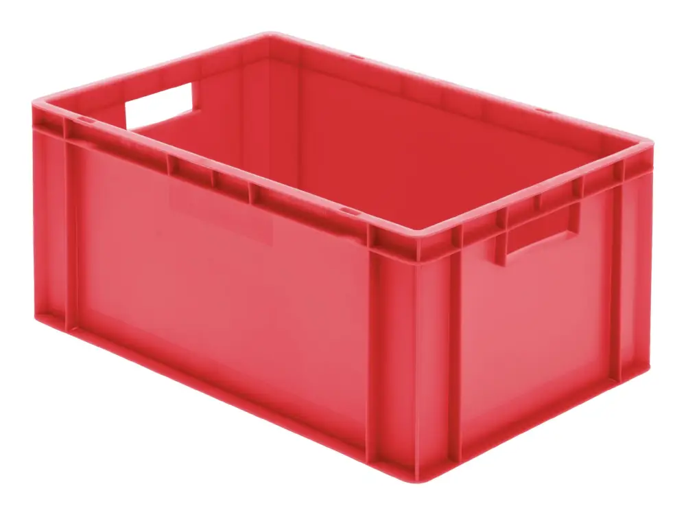 LA KA PE Stapeltransportkasten 600 x 400 x 270 mm rot (Verpackungseinheit 2 Stück) Sonderaktion