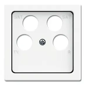 Neuheit Busch-Jaeger Zentralplatte Sat/TV/Radi standard-weiß Schraubbefestigung