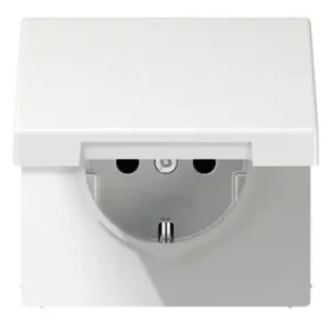 Jung Steckdose 1f arktisweiß glänzend LS990 Unterputz IP44 Zentralplatte horizontal/vertikal mit Klappdeckeleckel Sonderangebot