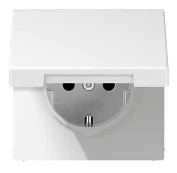 Jung Steckdose 1f arktisweiß glänzend LS990 Unterputz IP44 Zentralplatte horizontal/vertikal mit Klappdeckeleckel Sonderangebot