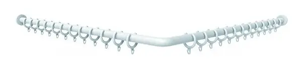 Preis Gesenkt Normbau Duschvorhangstange Nylon Care mit Vorhangringen, 1200 x 1200 mm, weiß