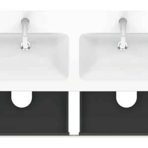 Top-Seller Duravit L-Cube Waschtischunterschrank für Doppelwaschtisch mit 4 Auszügen 1290 x 550 x 481 mm - Weiß Hochglanz Dekor