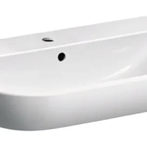 Geberit Smyle Waschtisch mit Hahnloch mit Überlauf 700 mm x 480 mm - Weiß Top-Angebot