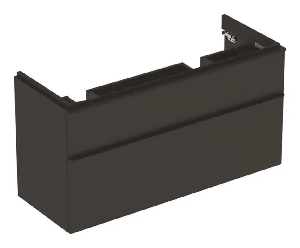Geberit Smyle Square Waschtischunterschrank für Doppelwaschtisch 2 Schubladen 1184 mm x 470 mm x 617 mm - Lava matt Markenware