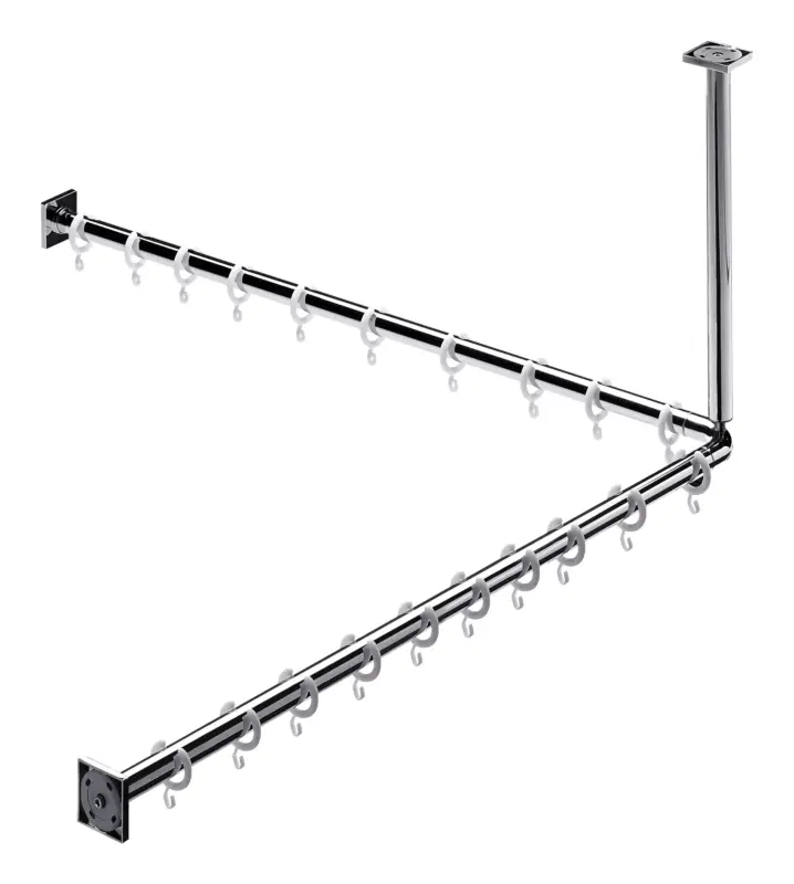 Emco system 2 Duschvorhangstangen-Set 1000 mm - Chrom Direkt Vom Hersteller
