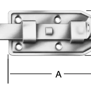 Vormann Türschlossriegel verzinkt 180 x 65 mm Nr. 105180Z Versand Am Gleichen Tag