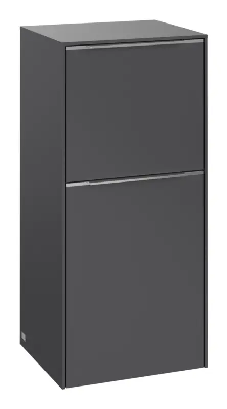 Villeroy & Boch Subway 3.0 Hochschrank 1 Auszug 1 Tür Anschlag rechts 400 x 346 x 860 mm - Graphite / Aluminium glänzend Nur Für Kurze Zeit