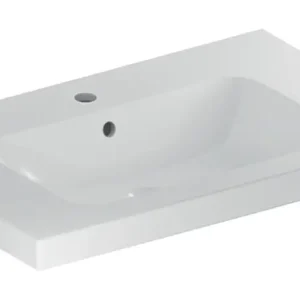 Top-Seller Geberit iCon Light Waschtisch mit Ablagefläche mit Hahnloch mit Überlauf 900 x 480 mm - Weiß mit KeraTect