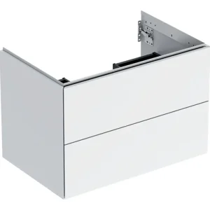 Geberit ONE Waschtischunterschrank mit 2 Schubladen 740 x 504 x 470 mm - Weiß lackiert hochglänzend Zertifiziert