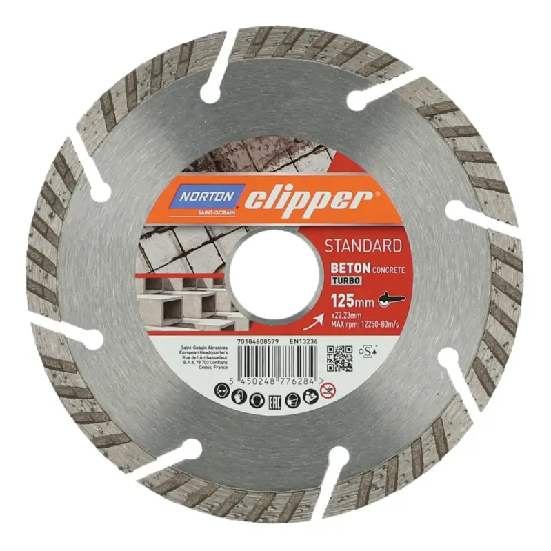 Norton Diamantscheibe Standard Beton Turbo Ø125 Begrenztes Angebot