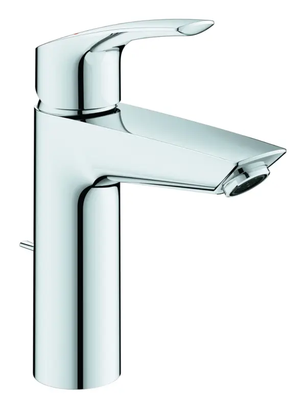 Bestseller Grohe Eurosmart Einhand-Waschtischbatterie Ausladung 121 mm mit Zugstangen-Ablaufgarnitur M-Size - Chrom