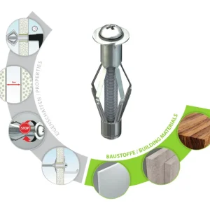 Preiswert Tox Metall-Hohlraumdübel Acrobat M8/55 KT (Verpackungseinheit 25 Stück)