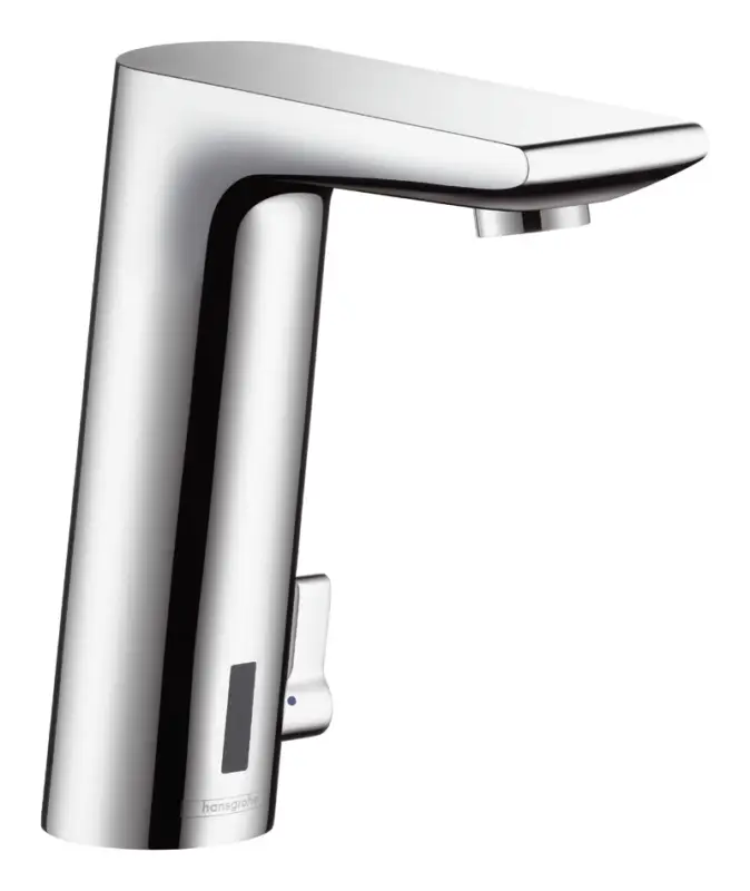 Hansgrohe Metris S Elektronik-Waschtischarmatur mit Temperaturregulierung und Netzanschluss 230 V - Chrom Markenprodukt