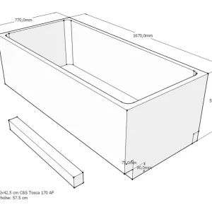 Knallerangebot Schröder Wannentechnik Tosca Badewannenträger 1700 x 800 mm