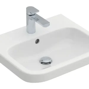 Sofort Bestellen Villeroy & Boch Architectura Waschbecken mit 1 Hahnloch mit Überlauf Unterseite ungeschliffen 550 x 470 x 180 mm - Weiß Alpin mit CeramicPlus