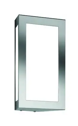 CMD Wandanbauleuchte 60W edelstahl gebürstet Glas opal IP44 Allgebrauchslampe E27 Beliebt