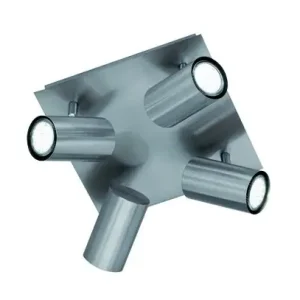 Trio Anbauleuchte 4x35W HV-Halogenlampe nickel matt GU10 IP20 ohne Abdeckung Geprüft