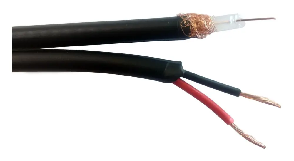 Bestpreis Videokabel 0,6/3,7 mm + 2x0,75, schwarz, 100 m (Verpackungseinheit 100 Meter)