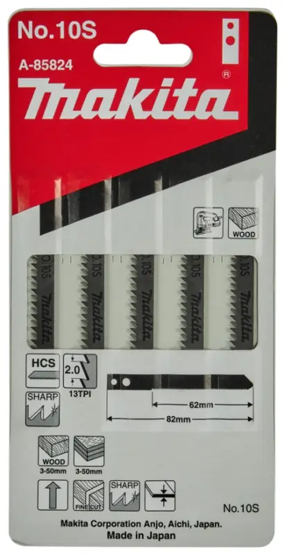 Makita Zubehör A-85824 Stichsägeblatt NO10S 5 Stück Aktuell