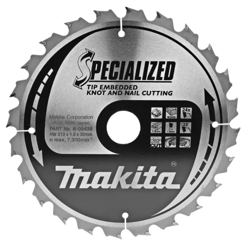 Makita Accessories B-09438 HM saw blade Tip E 210 x 30/25 x 24T Mega-Angebot